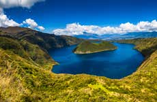 Trilha até a lagoa de Cuicocha