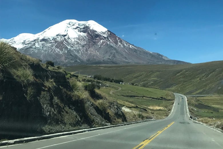 Carretera al volcán Chimborazo
