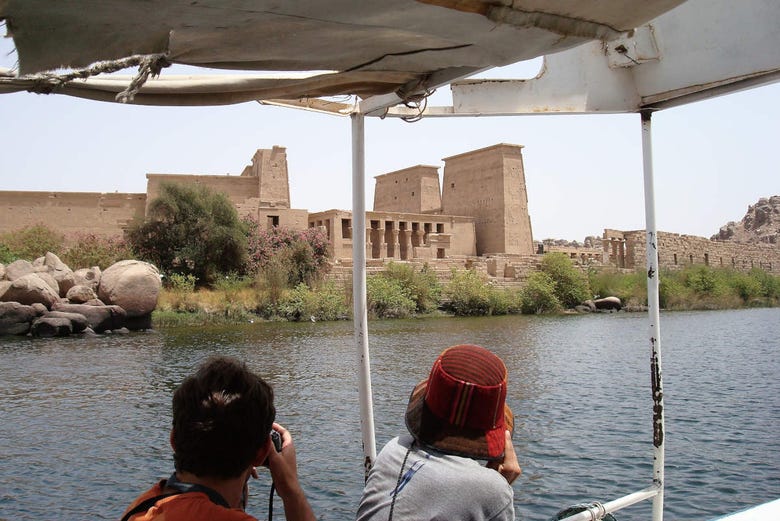 Cruising past Ancient Egyptian temples on Lake Nasser