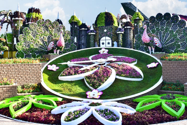 Floral sculptures of the Miracle Garden