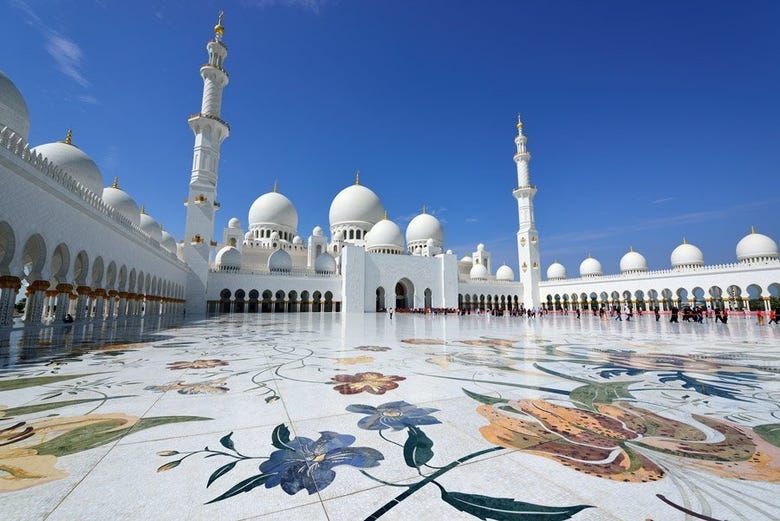 La grande Mosquée d'Abou Dabi