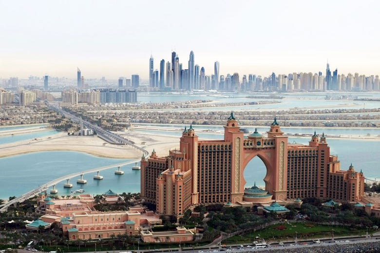 Panorámica de Dubái desde el aire