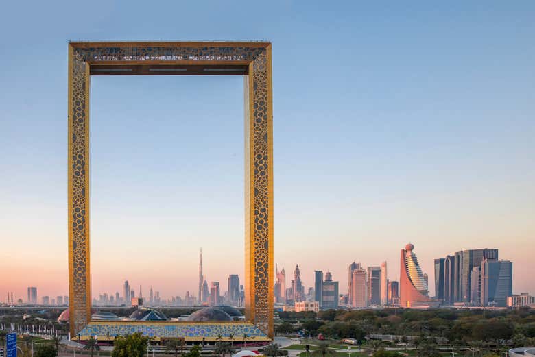 Entrada al mirador del Dubai Frame, Dubái