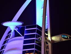 Burj Al Arab illuminated at night