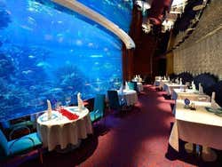 The Al Mahara restaurant in Burj Al Arab
