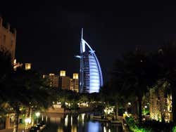 Burj Al Arab seen from Souk Madinat Jumeirah