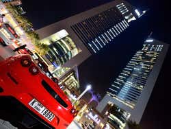 A rental car in Dubai