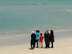 Muslims on the beach