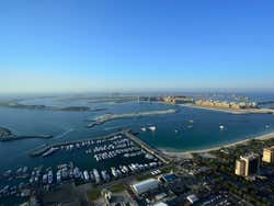Palm Jumeirah from the panoramic bar of the Marriot hotel