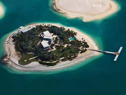An inhabited island in The World archipelago