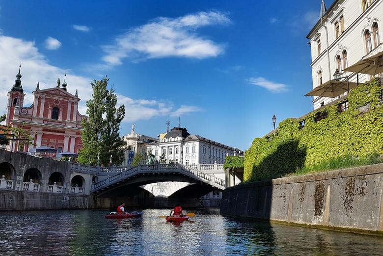 Un des célèbres ponts de Ljubljana