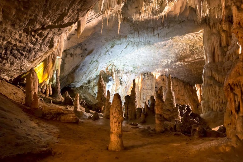 Inside Postojna cave