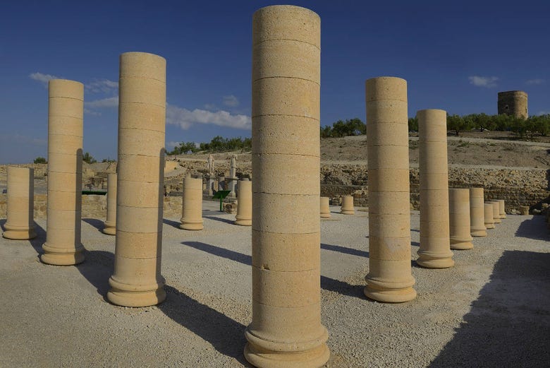 Colunas do sítio arqueológico