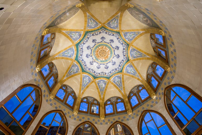 Dome decorated with mosaics
