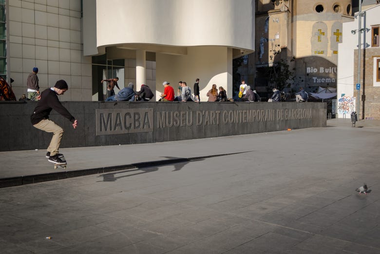 Entry to the MACBA