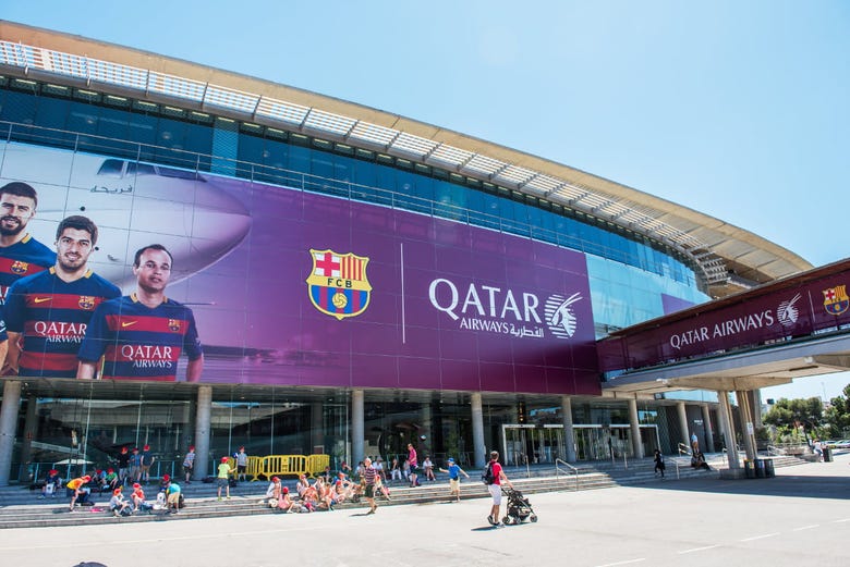 The exterior of the Nou Camp