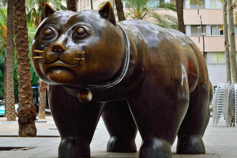 Gato de El Raval esculpido por Fernando Botero