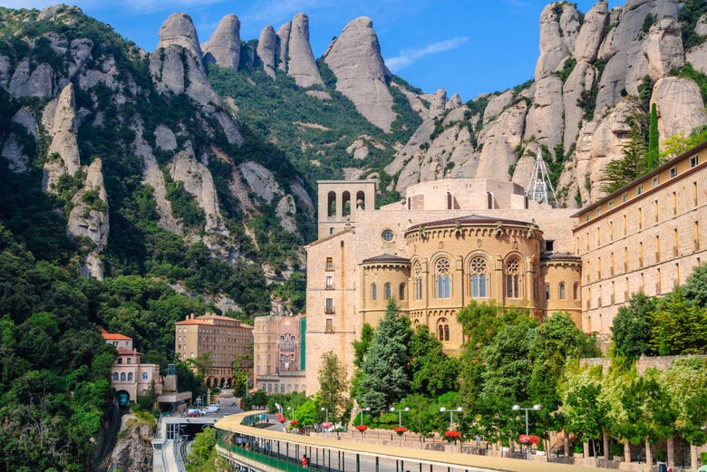 Panoramic view of the Santa Maria de Montserrat monastery