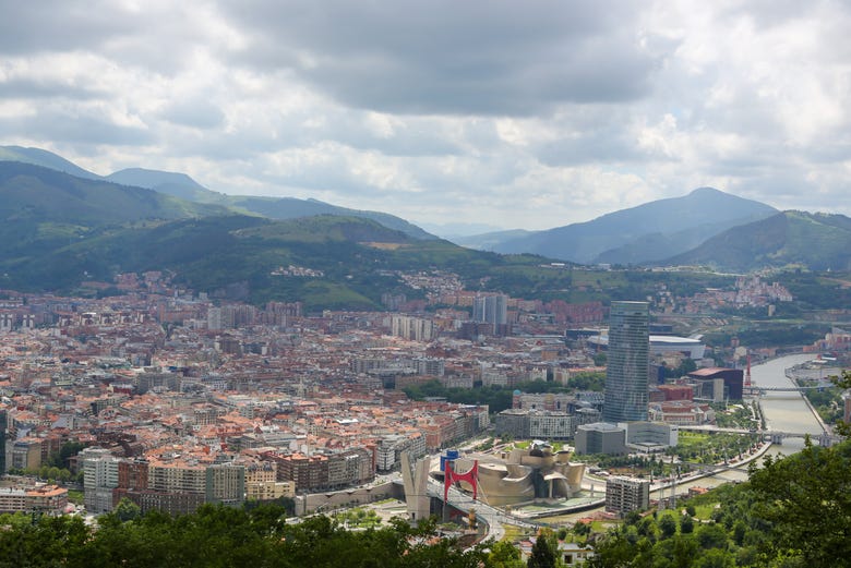 Bird's eye view of Bilbao