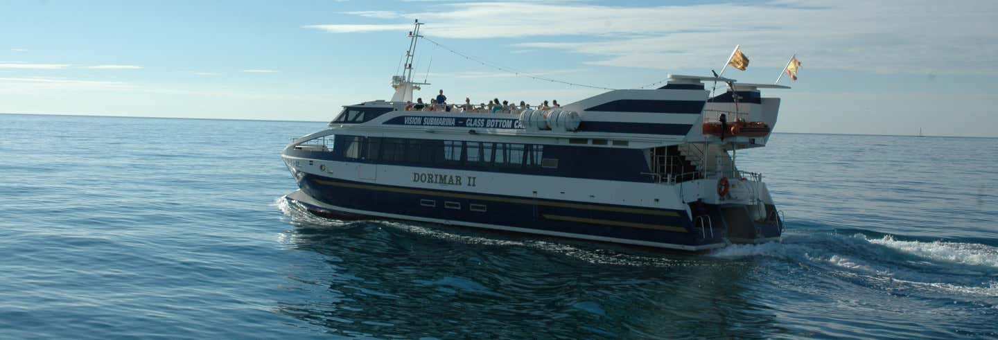 Paseo en barco con visión submarina