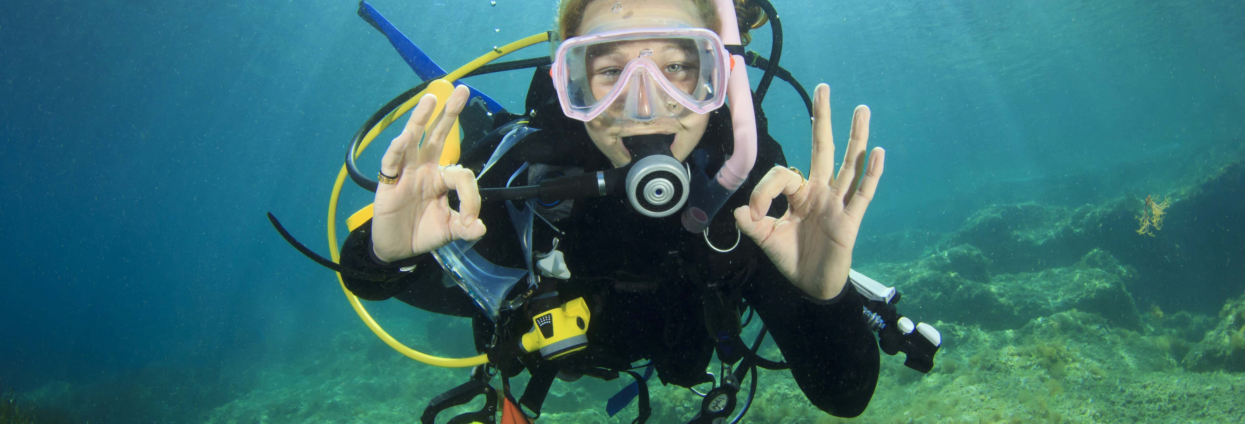 Curso de mergulho PADI Scuba Diver saindo de Ciutadella