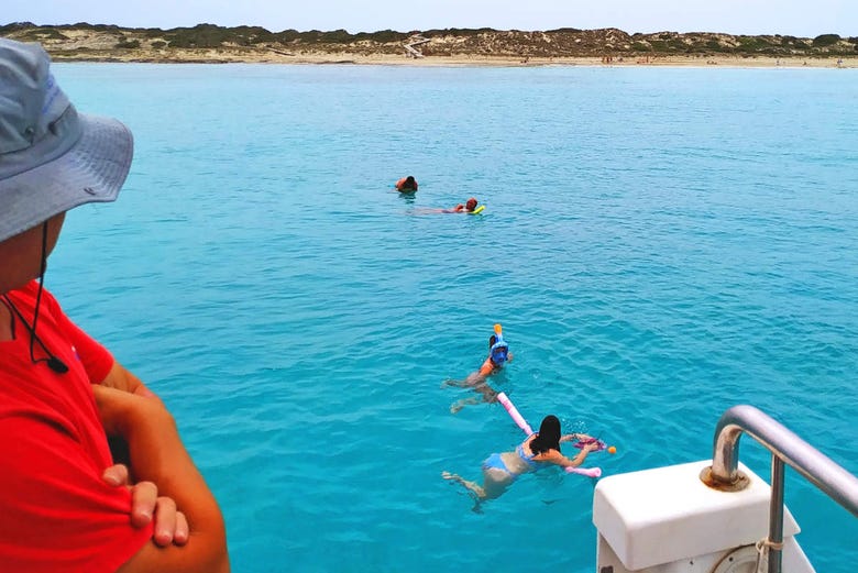 Nadando nas águas de Formentera
