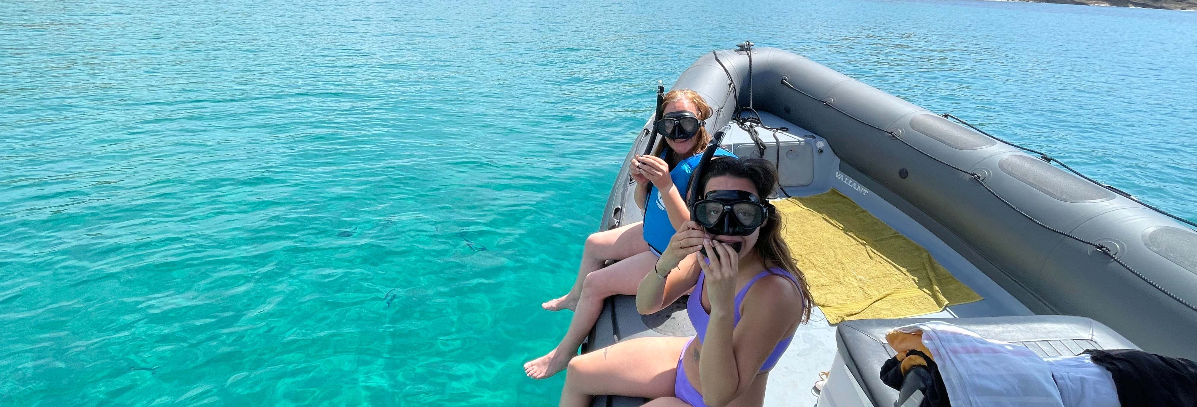 Snorkel na Reserva Marinha do Norte de Menorca saindo de Fornells