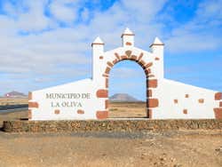 Entrada al municipio de La Oliva
