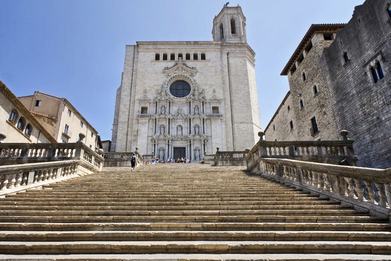 Stairs up to Girona Cathedral