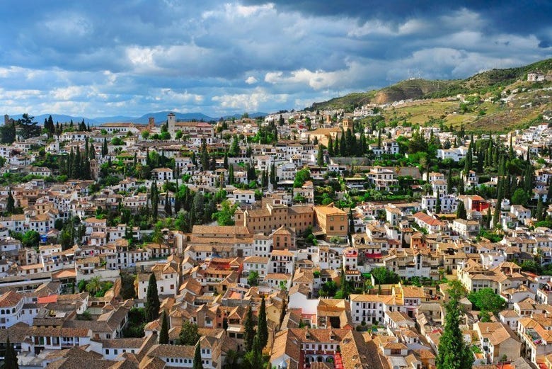 Vista panoramica del quartiere Albayzín 