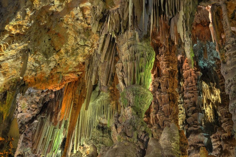 Stalactites in the San Miguel Cave