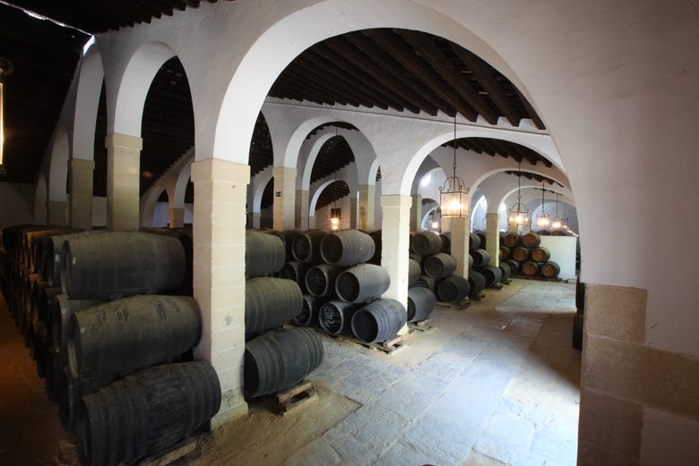 Visiting the cellars at Bodegas Tío Pepe