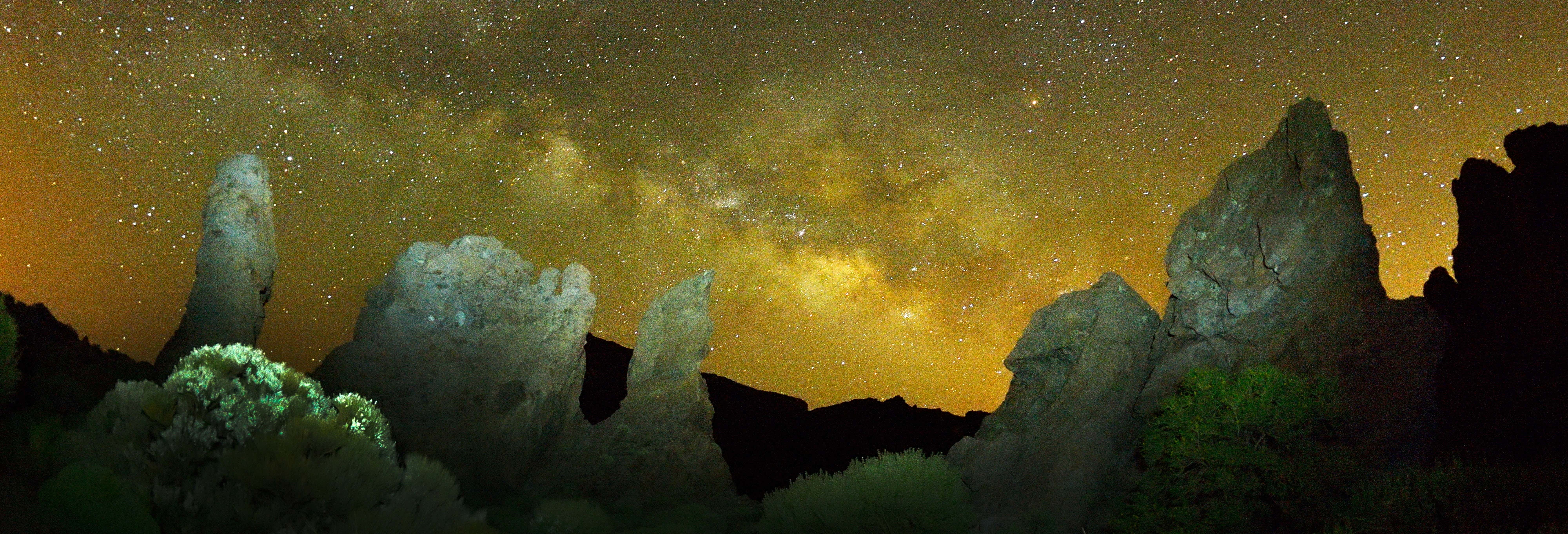 Trilha noturna pelas Cañadas del Teide