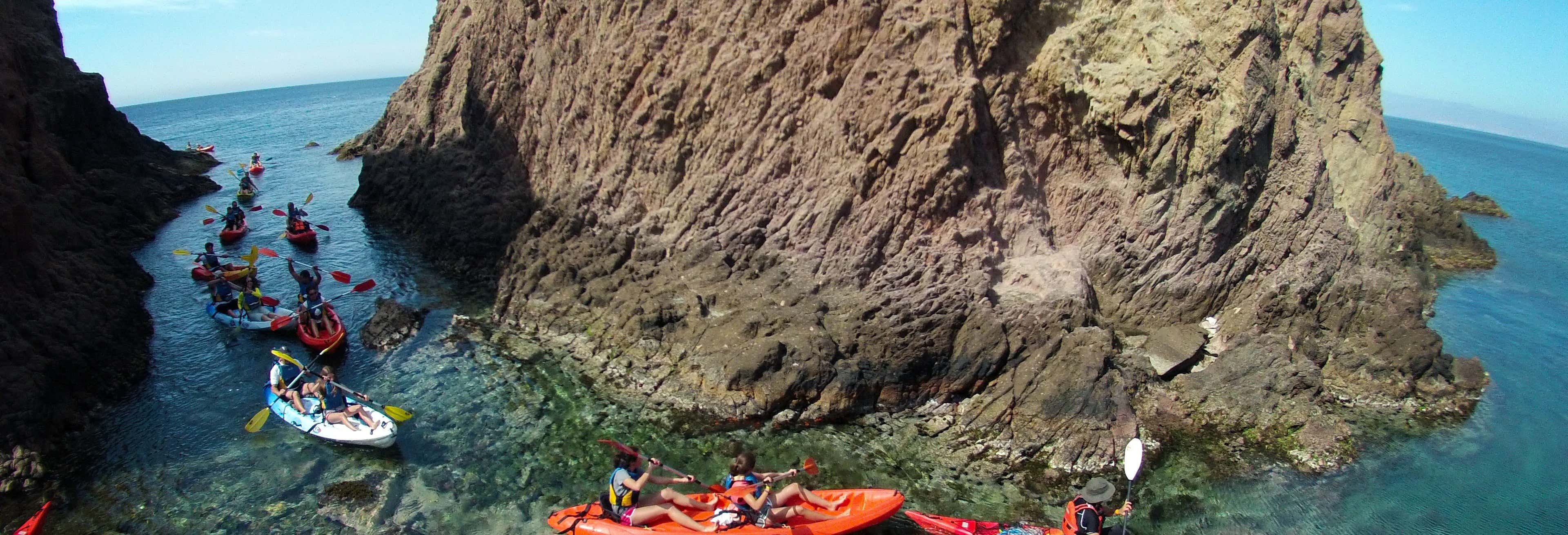 Kayak + snorkel por el Cabo de Gata