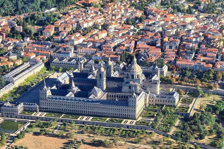 Monasterio de El Escorial visto desde la avioneta