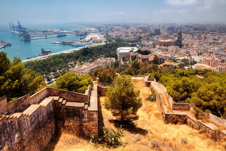 Vistas desde la alcazaba de Málaga