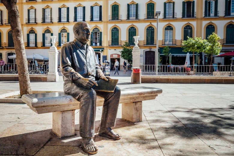Estatua de Picasso en la Plaza de la Merced