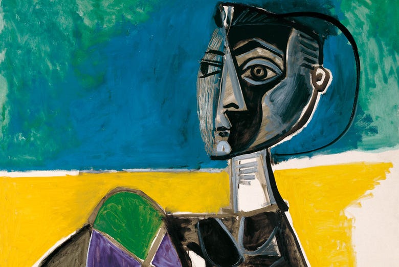 Jacqueline sentada, obra do Museu Picasso de Málaga