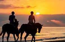Passeio a cavalo ao entardecer por Doñana