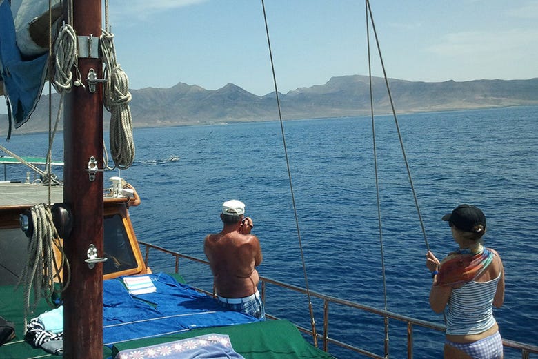 Navegando en goleta por Fuerteventura