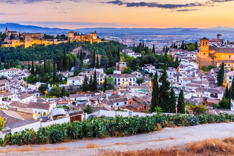 Beautiful views of Granada and the Alhambra