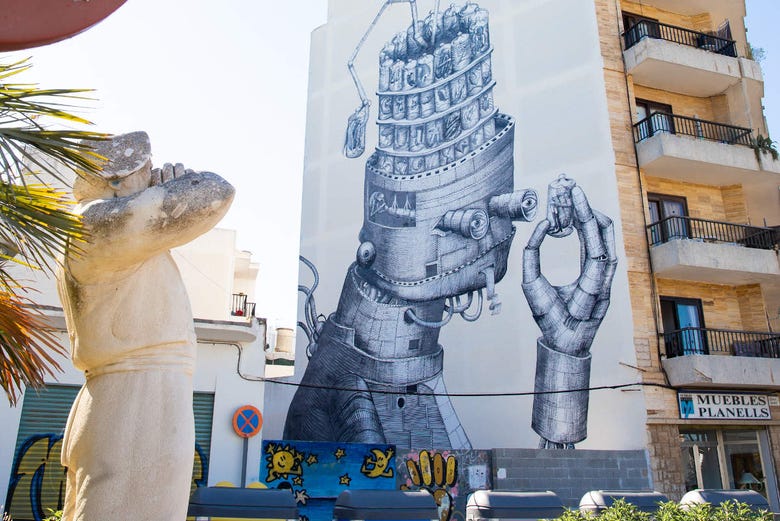 Fresques d'art urbain à Ibiza