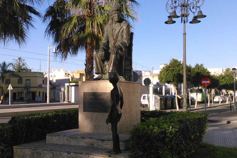 Monumento a Camarón en la Plaza Juan Vargas