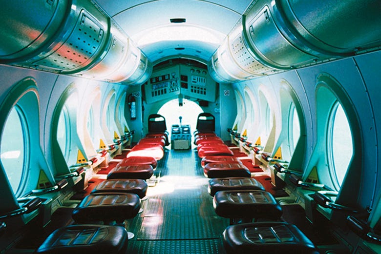 Inside the submarine