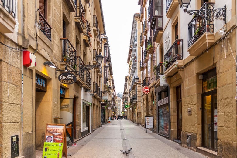Ruas do centro antigo de San Sebastián