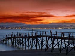 Atardecer en la playa del Puntal
