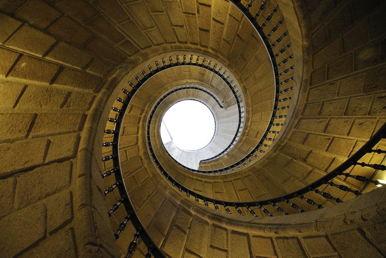 Museum's spiral staircase