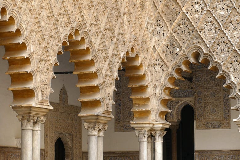 Disfrutando del tour privado por el Alcázar de Sevilla