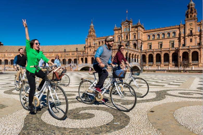 Exploring Seville on bike