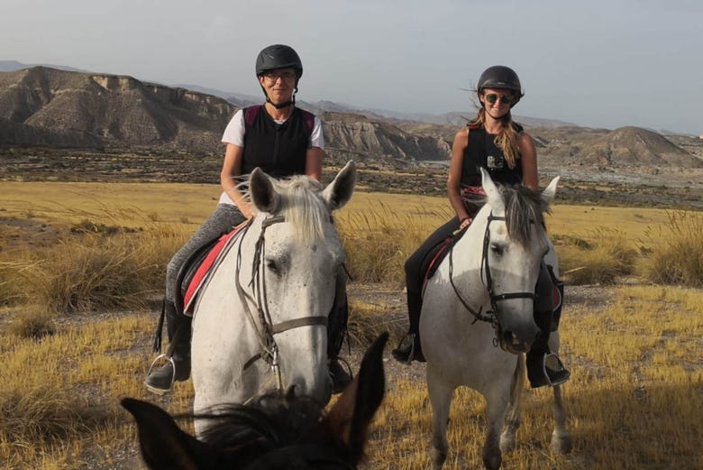 Horse riding in Tabernas Desert